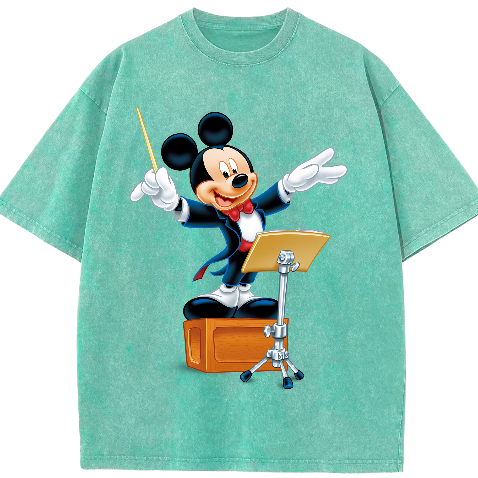 （画像用） ミッキーマウス Mickey Mouse 綿100% ヴィンテージ風 半袖Tシャツ（フロントプリント）
